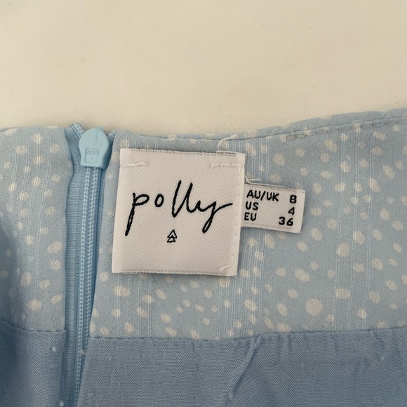 Princess Polly Blue and White Ruffle Wrap Skirt - Picture 6 of 6